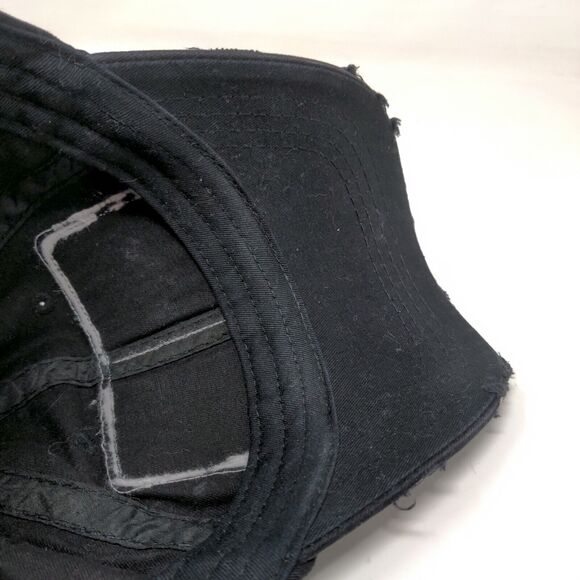 KBEthos Men's Patriotic Slideback Hat Black OS Distressed Big American Flag - Picture 9 of 10